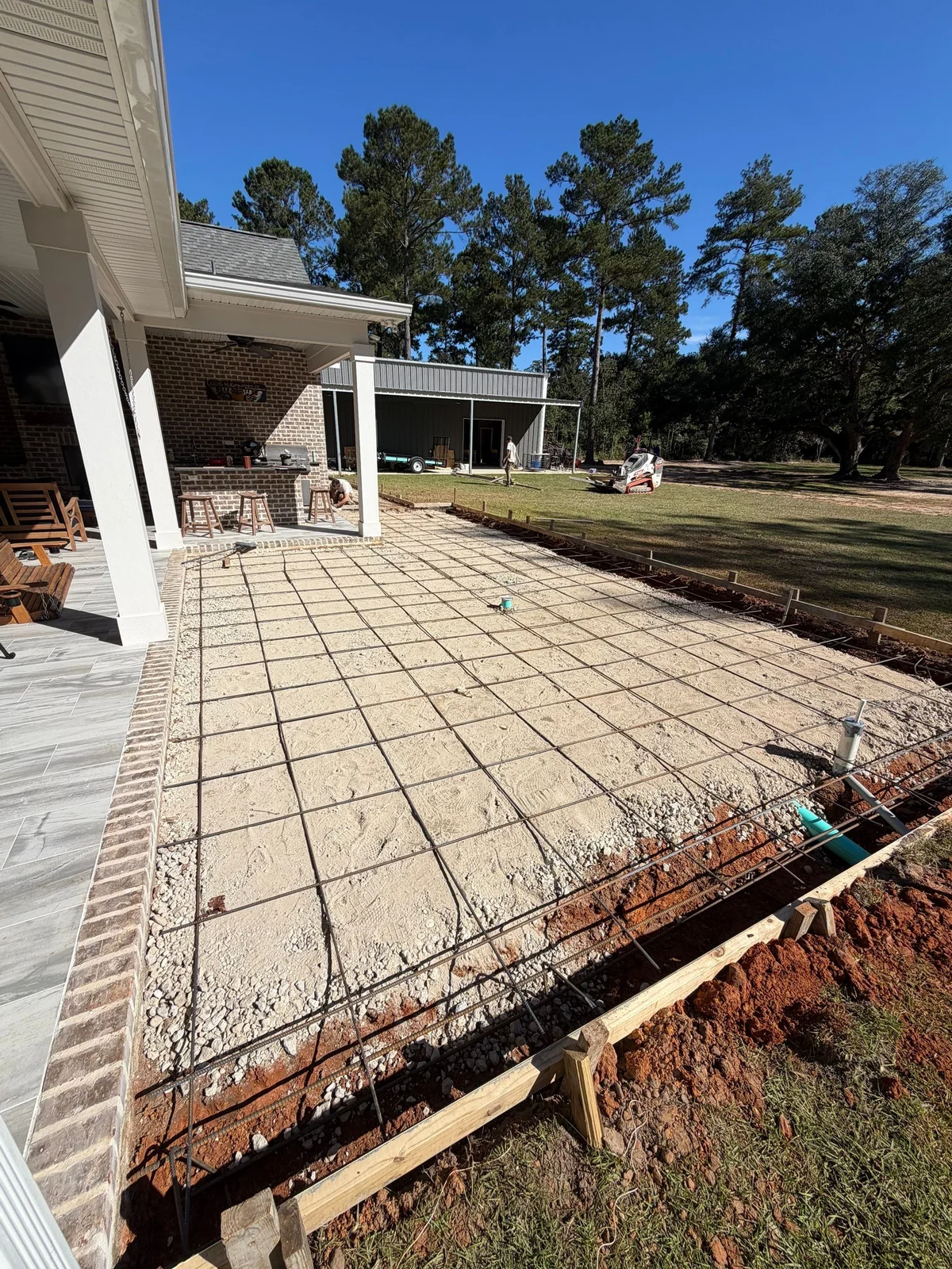 SCS patio area prepared for concrete in Hammond