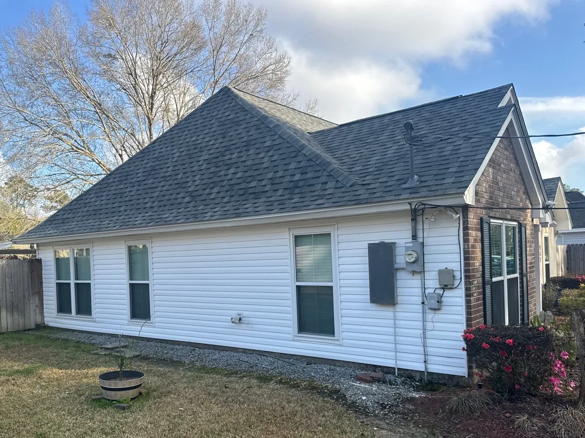 Installed shingles on the same documented SCS roofing project